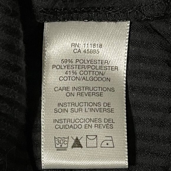 Michael Michael Kors Womens Size L Black Button-Front Long-Sleeve Tunic Top - Picture 7 of 9